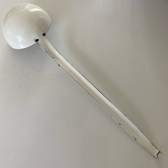 Vintage White Enamel Ladle - Picture 3 of 6